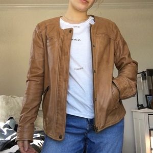Lucky Brand Tan Leather Jacket